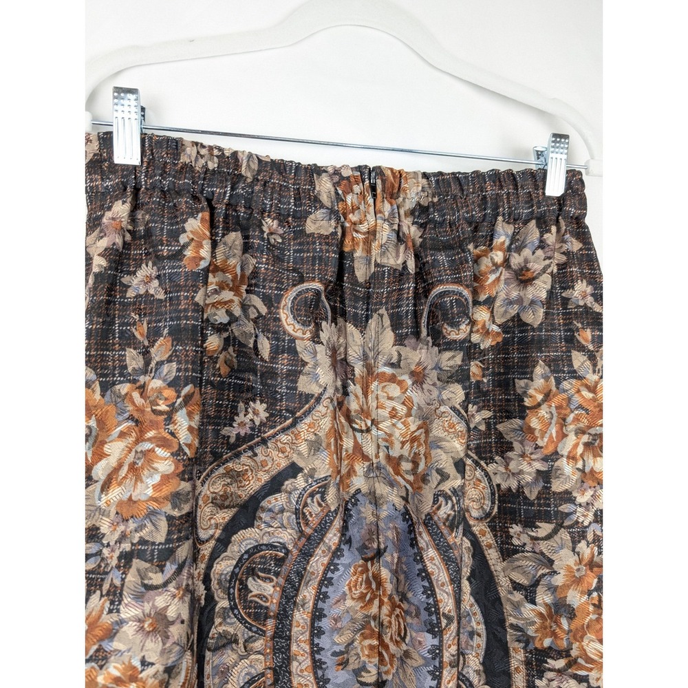 Vintage Y2K Floral Maxi Skirt Size 18 Brown Paisley Boho Indie Sleaze Grunge - Picture 6 of 10